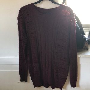Red knit sweater